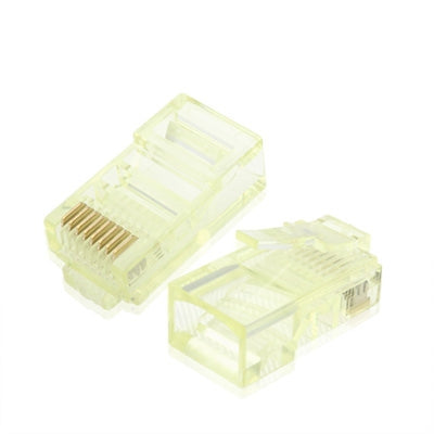 30 PCS High-Performance RJ45 Connector Modular Plug(Yellow)