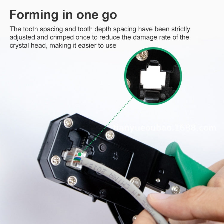 8P8C Handle Networking Crimper Pliers Tool(Green)