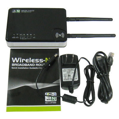 300Mbps Wireless N Broadband Router with 4 x Output Lan Port(Black)
