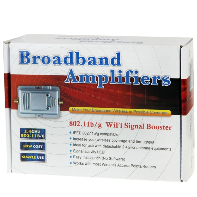 2000mW 802.11b/g WiFi Signal Booster, Broadband Amplifiers(Silver)