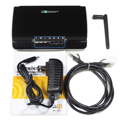 150Mbps Wireless-N Broadband Router With 4 Ports Switch, Sign Random Delivery(Black)
