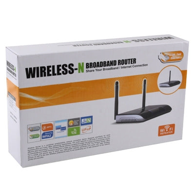 150Mbps ×2 Wireless-N Broadband Router with 4 Ports Switch, Support Two Antennas, Sign Random Delivery(Black)