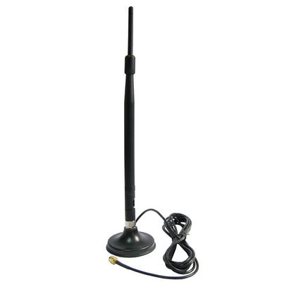 Wireless 7dB RP-SMA Network Antenna for Router Network with Antenna Base(Black)