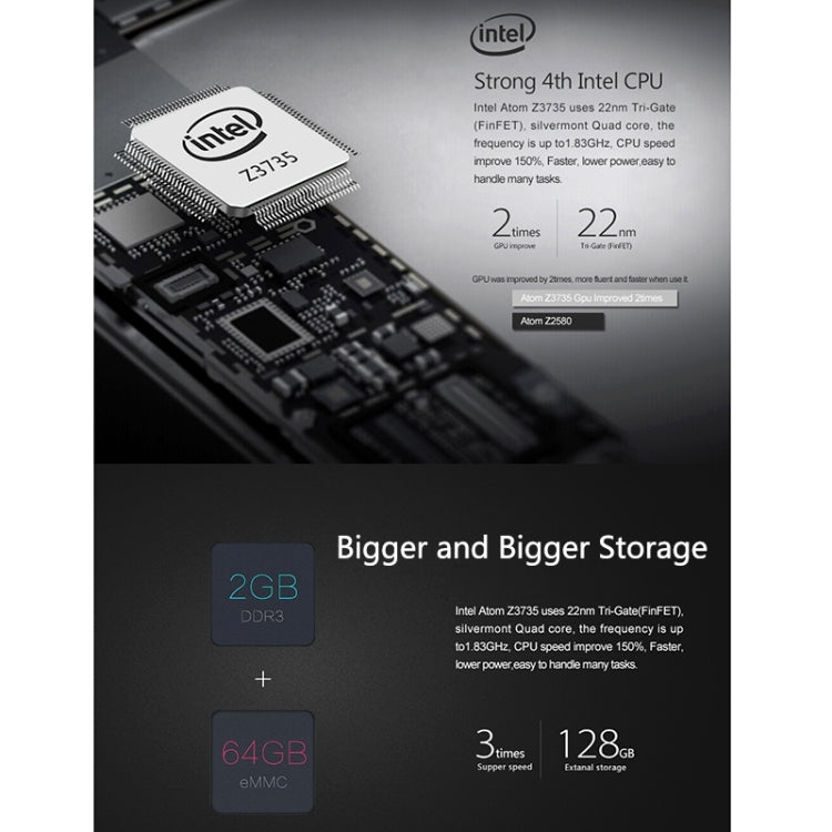 VENSMILE W10 Mini PC, Intel Bay Trail CR, Z3735F CPU, ROM: 64GB, RAM: 2GB, Support Windows 8.1, Bluetooth, WiFi(Silver)