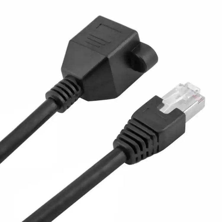RJ45 Female to Male Cat Network Extension Cable, Length: 1.5m(Black)