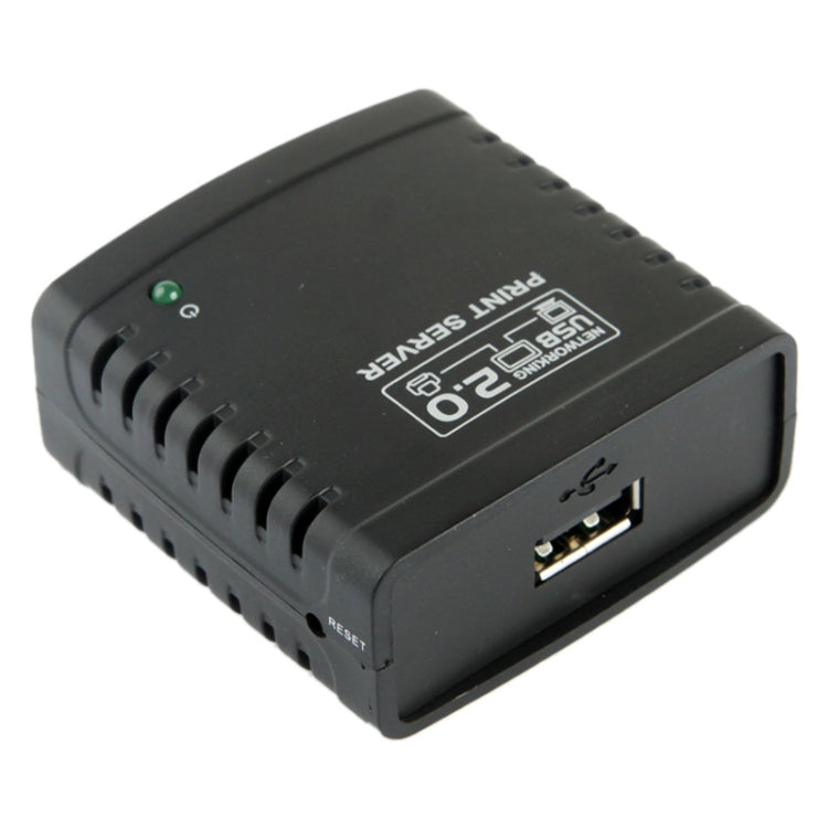 Network USB 2.0 LPR Printer Server, 10/100MBps Ethernet(Black)