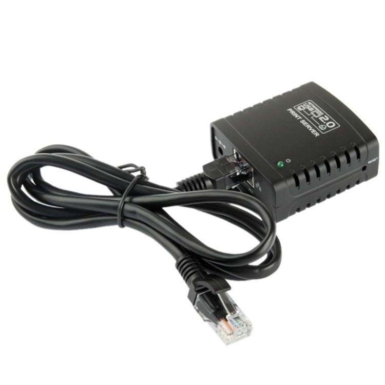 Network USB 2.0 LPR Printer Server, 10/100MBps Ethernet(Black)