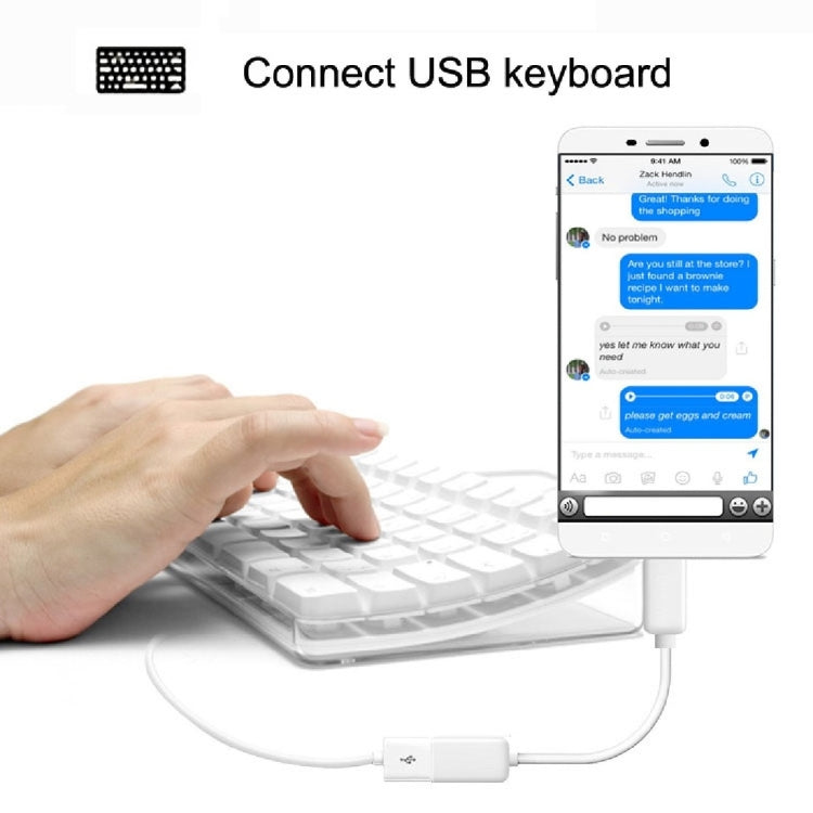 High Quality USB 2.0 AF to Micro USB 5 Pin Male Adapter Cable with OTG Function, Length: 15cm