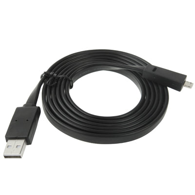 High Quality Noodle Style USB 2.0 to Micro USB Male Adapter Cable for Galaxy S IV / i9500 / S III / i9300 /Note II / N7100 / i9220 / i9100 / i9082 / Nokia / LG / BlackBerry / HTC One X /Amazon Kindle / Sony Xperia etc, Length: 1.5m(Black)