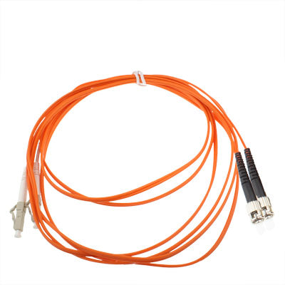 LC-ST Dual-Core Multi Mode Fiber Optic Jumper,Length: 3m