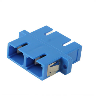 SC-SC Single-Mode Duplex Fiber Flange / Connector / Adapter / Lotus Root Device(Blue)