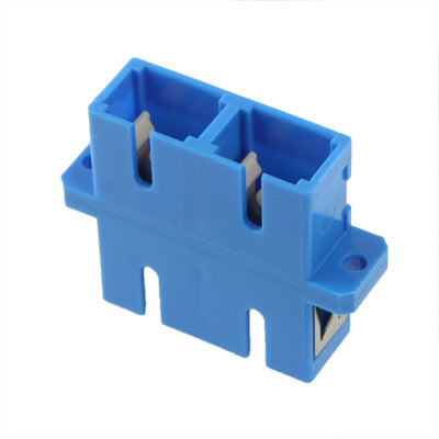 SC-SC Single-Mode Duplex Fiber Flange / Connector / Adapter / Lotus Root Device(Blue)