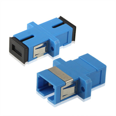 SC-SC Single-Mode Simplex Fiber Flange / Connector / Adapter / Lotus Root Device(Blue)