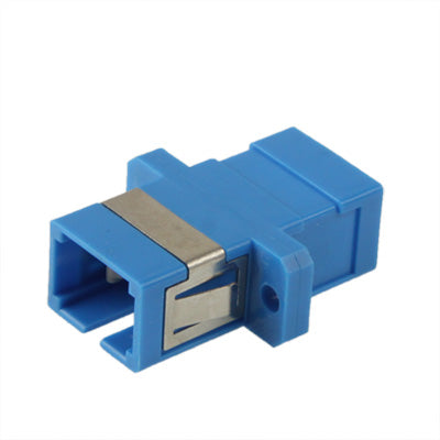 SC-SC Single-Mode Simplex Fiber Flange / Connector / Adapter / Lotus Root Device(Blue)