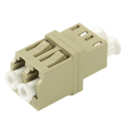 LC-LC Multimode Duplex Fiber Flange / Connector / Adapter / Lotus Root Device(Grey)