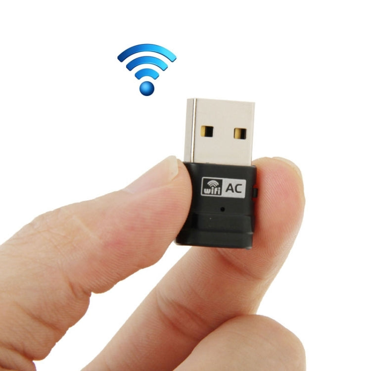 AC600 Mini 5GHz & 2.4GHz Dual Band 433Mbps & 150Mbps 802.11ac WiFi USB Network Adapter