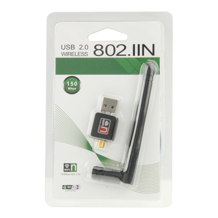 Unlimited Long Distance Mini USB 2.0 Wireless 802.11n Adapter, 150Mbps, Length 9cm