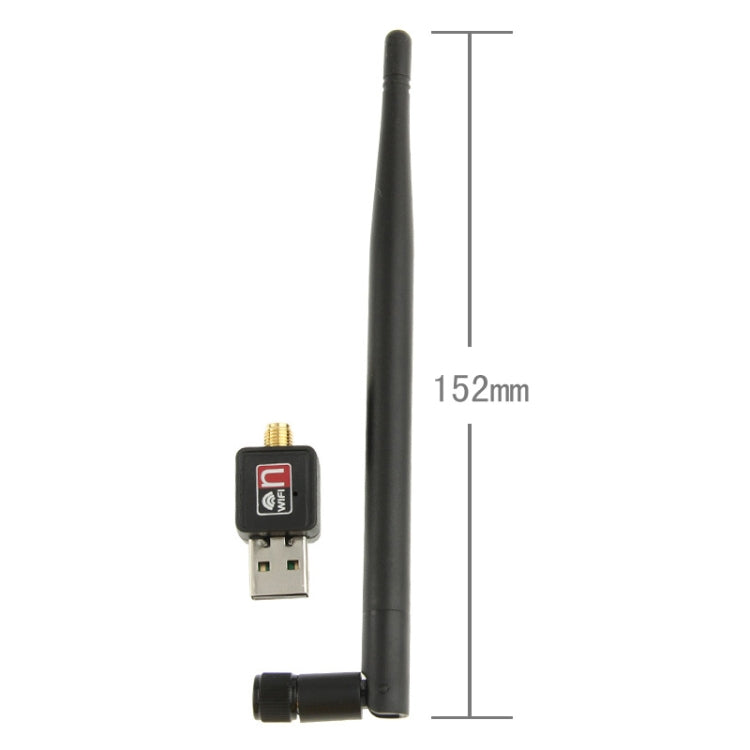 Unlimited Long Distance Mini USB 2.0 Wireless 802.11n Adapter, 150Mbps, Length 15cm