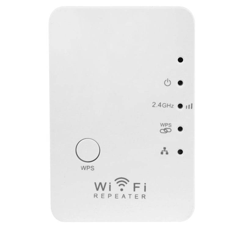 300Mbps Portable WiFi Repeater Router Wireless Signal Extender, Support WPS One Key Encryption, Sign Random Delivery (US + EU Plug)(White)