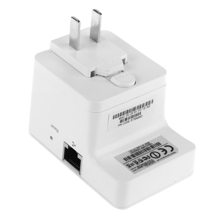 300Mbps Portable WiFi Repeater Router Wireless Signal Extender, Support WPS One Key Encryption, Sign Random Delivery (US + EU Plug)(White)