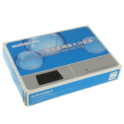 8 Channels Video Audio AMP Splitter(Black)