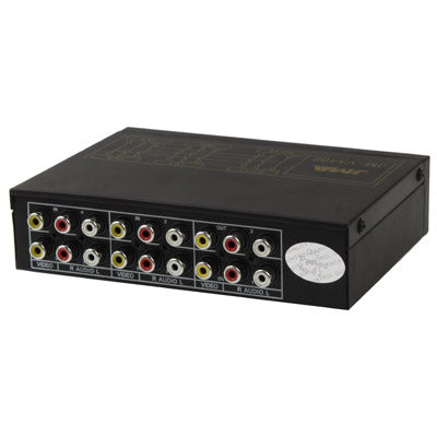 4-Way Video & Audio Switch, 4 Inputs, 2 Outputs (JM-VA402)