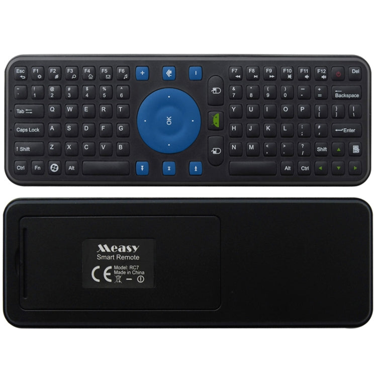 Measy RC7 2.4G USB Wireless Keyboard Gyroscope Air Fly Mouse for Mini PC Android TV Box(Black)