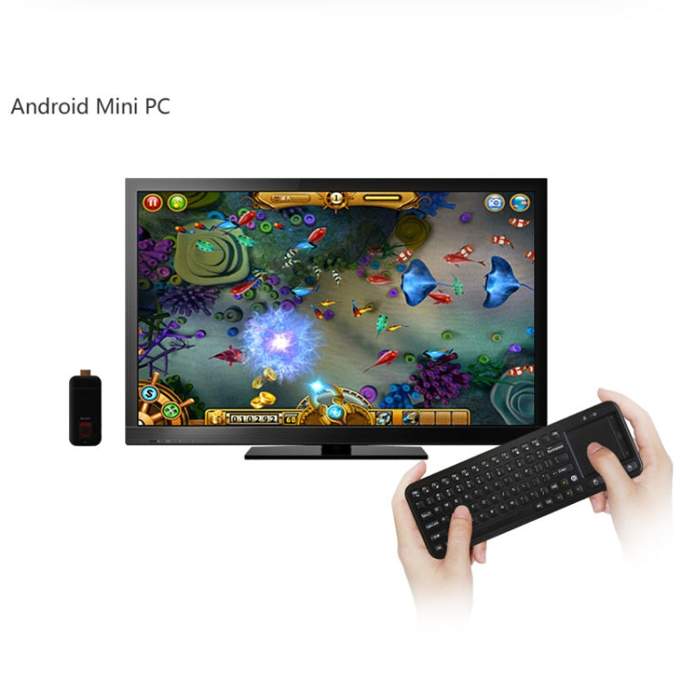 Measy RC8 3-in-1 Ultra Mini 2.4G Remote Control USB Wireless Keyboard Touchpad Air Fly Mouse for Mini PC Android TV Box(Black)