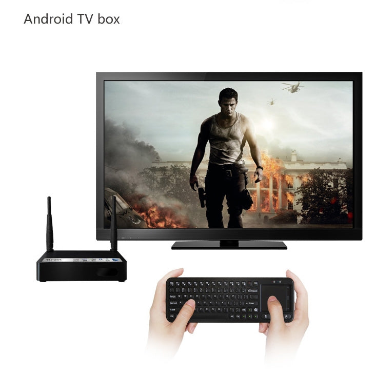 Measy RC8 3-in-1 Ultra Mini 2.4G Remote Control USB Wireless Keyboard Touchpad Air Fly Mouse for Mini PC Android TV Box(Black)