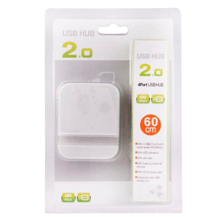 Phone Stand Design 4 Ports USB 2.0 High Speed 480MBPs HUB + 60cm USB 2.0 Cable