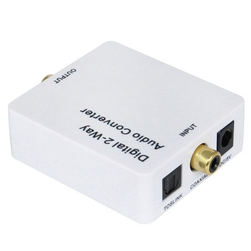 HDV-2CT Mini Digital 2-way Audio Converter, Coaxial to Toslink or Toslink to Coaxial