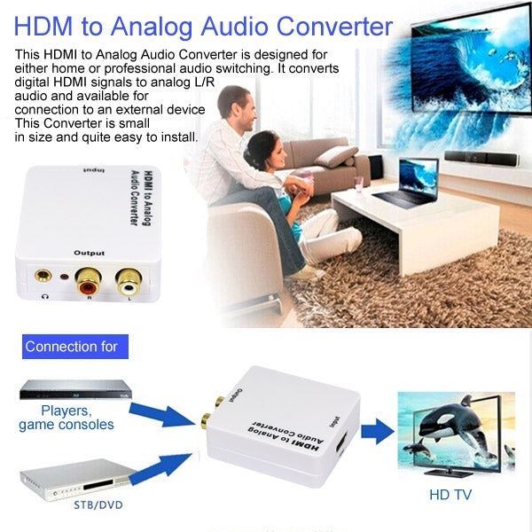 HDV-M625 HD 1080P Mini Digital VGA to AV + CVBS Converter