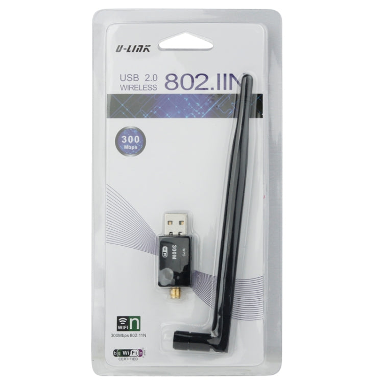300Mbps USB 2.0 Wifi Wireless Adapter + Antenna, Wreless 802.11b / 802.11g / 802.11n