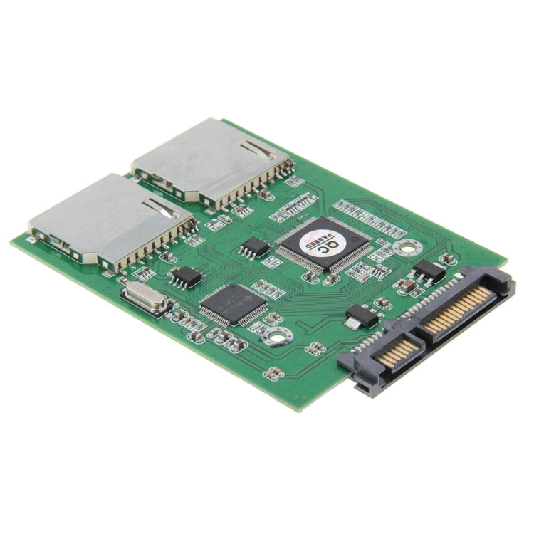 Dual SD Card To 22 Pin SATA Adapter Converter Card
