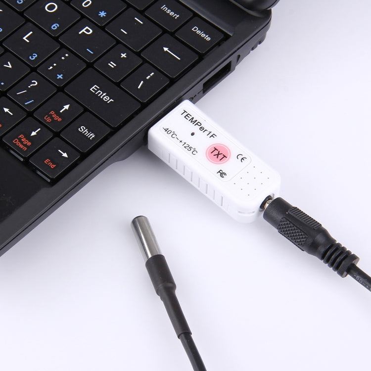 PCsensor TEMPer 1F USB Waterproof PC Thermometer for Computer Room / Weather / Environment / Special Environment Temperature Test(White)