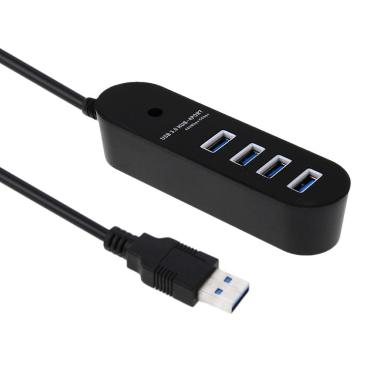 4 Ports USB 3.0 Hub Splitter with Super Speed 5Gbps,Cable Length: 1m(Black)