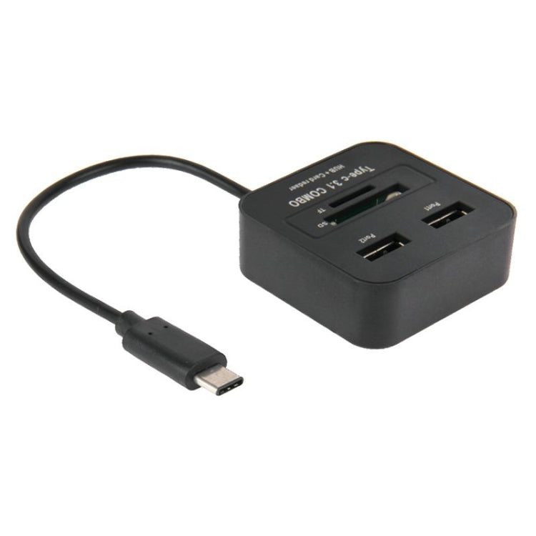 USB-C / Type-C 3.1 to 2 Ports USB HUB + SD / TF Card Reader for New Macbook & Chromebook