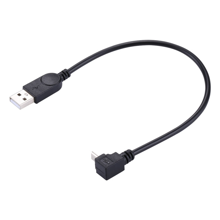 29cm 90 Degree Angle Micro USB to USB Data / Charging Cable