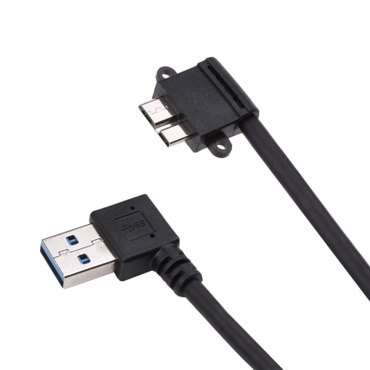 26cm 90 Degree Right Angle USB 3.0 to 90 Degree Right Angle Micro 3.0 Data Cable for Galaxy Note III / N9000