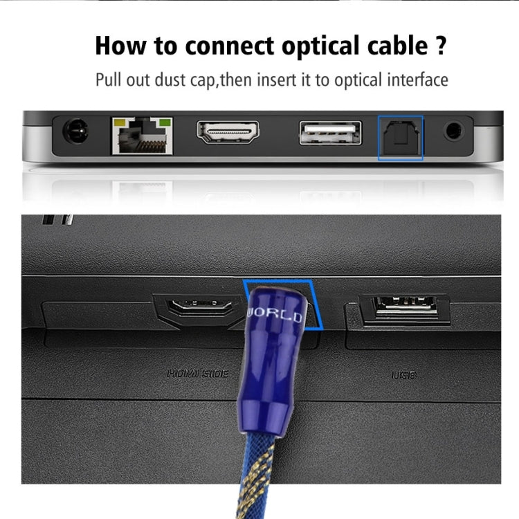 Digital Audio Optical Fiber Toslink Cable, Cable Length: 2m, Cable Core Diameter: 1.0mm (Gold Plated)
