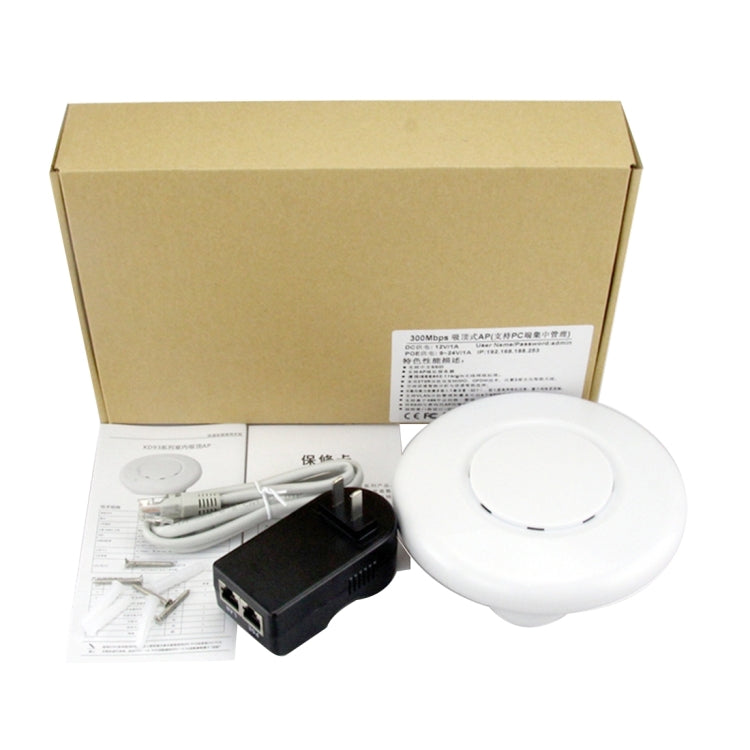 XD9310 300Mbps Ceiling Mount Access Point, US Plug