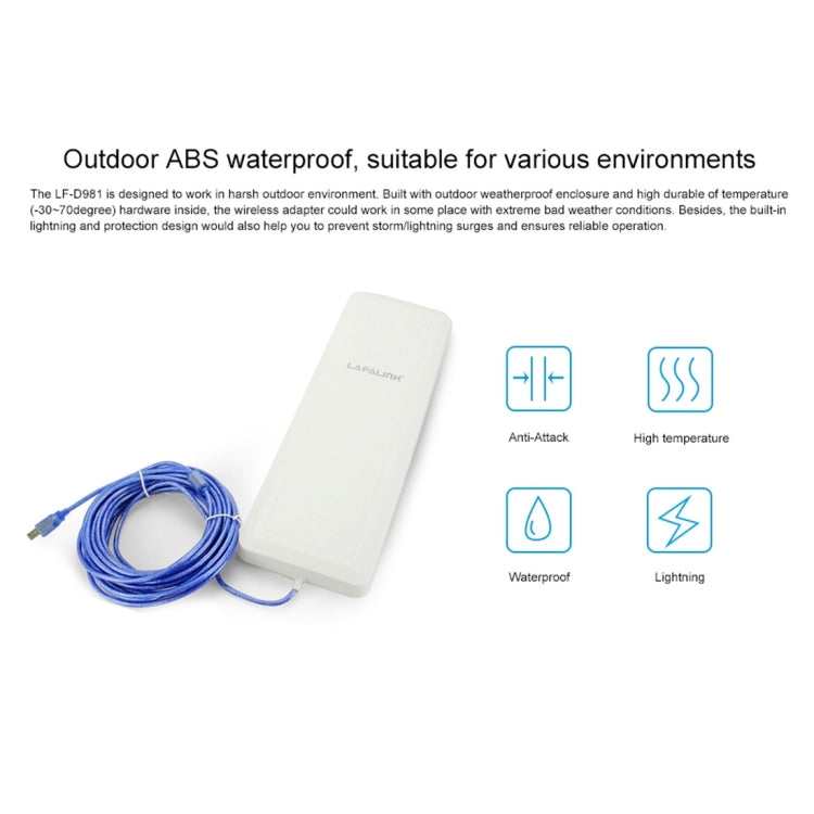 LF-D981 300Mbps Outdoor High Gain Wireless USB Adapter