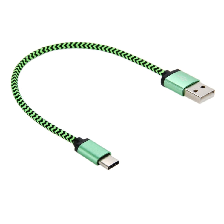 20cm USB 3.1 Type C Male to USB 2.0 Male Woven Style Data Cable, For Galaxy S8 & S8 + / LG G6 / Huawei P10 & P10 Plus / Xiaomi Mi 6 & Max 2 and other Smartphones