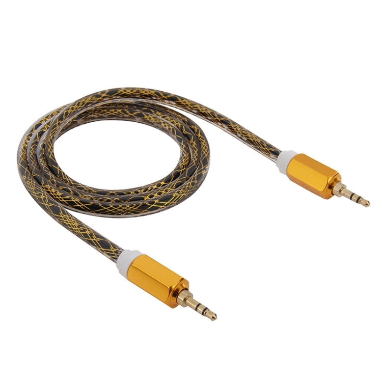 Gold Plated 3.5mm Male to Male Plug Jack Stereo Audio AUX Cable for iPhone 6S & 6S Plus & 6 & 6 Plus & 5, iPad Air 2 & Air, Samsung, iPod Laptop, MP3, Length: about 1m