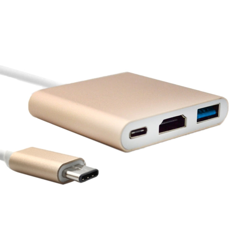 3 in 1 USB Type C to HDMI Adapter Cable, For MacBook 12 inch 2015 Version, Google Chromebook Pixel 2015 Version, Nokia N1 Tablet PC