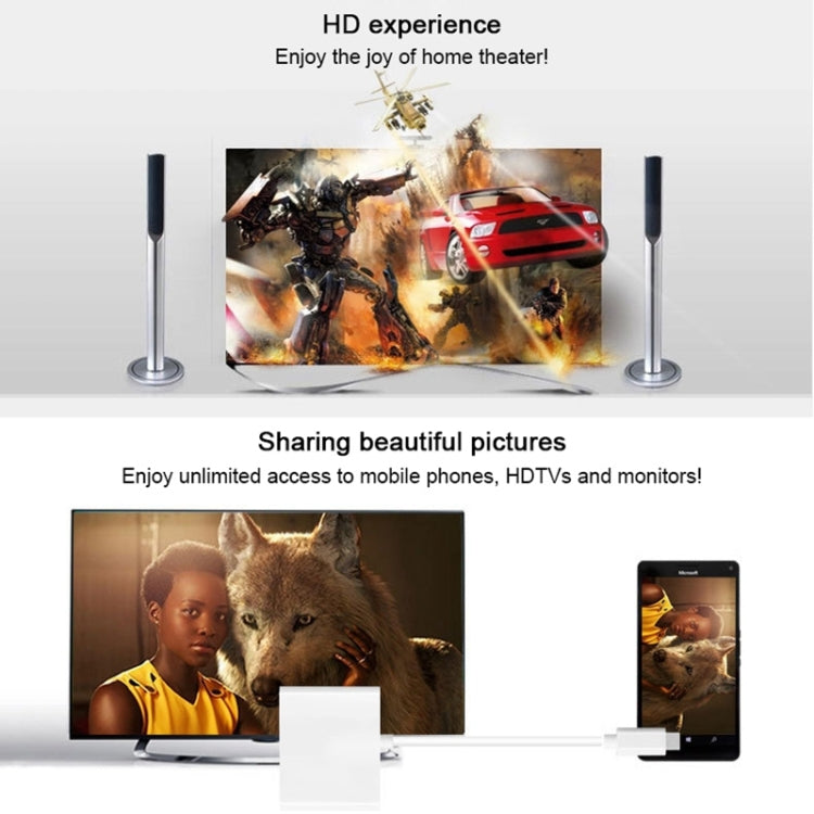 10cm USB-C / Type-C 3.1 to HDMI Adapter Cable, For Galaxy S8 & S8 + / LG G6 / Huawei P10 & P10 Plus / Xiaomi Mi6 & Max 2 and other Smartphones(Gold)