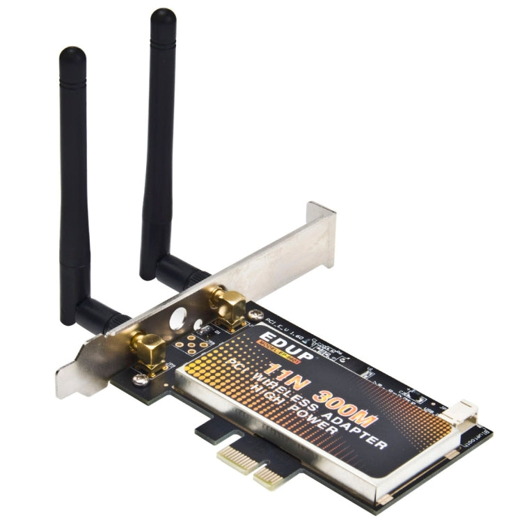 EDUP EP-9601 802.11N 300Mbps PCI-E Wireless LAN Network Adapter Card with 2 Antennas