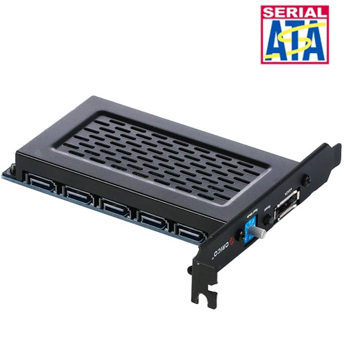 Expand PCI-Express to 5 SATA II Interfaces From Host Controller (CSA3656-ES5R)(Black)