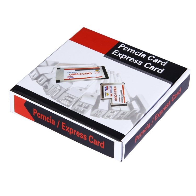 Super Speed 2 Ports USB 3.0 Express PCMCIA Card for Laptop, Built-in DC Jack for Extra Power