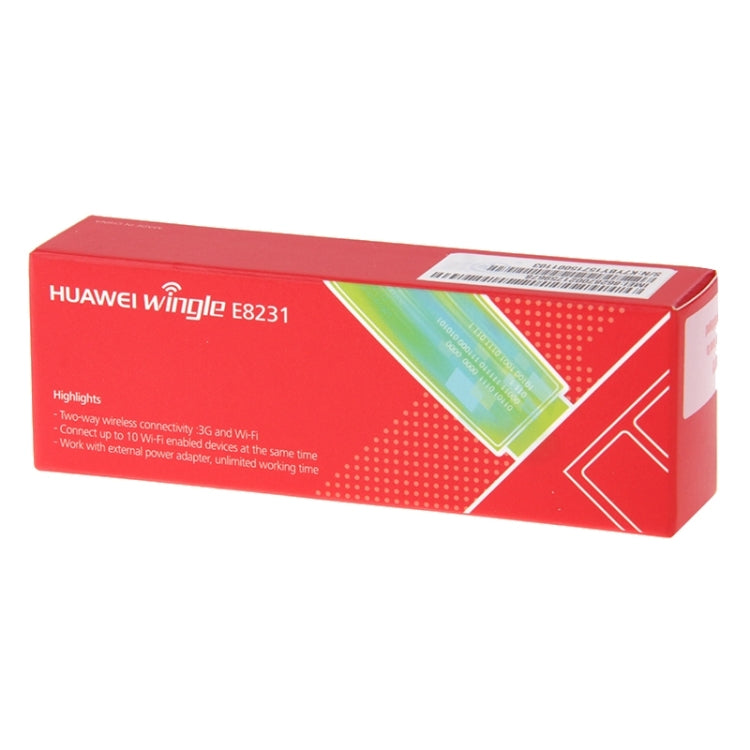 For Huawei Wingle E8231 3G USB Wireless Modem SIM Card Data Card Wifi Dongle Mobile Hotspot, Sign Random Delivery(White)